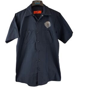 Memphis Rock N Soul Museum Double Sided Graphic Red Kap Mechanics Shirt Medium